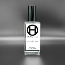 The 100ml bottle of The Kitchen Sink, an eau fraiche by Olfactory House. 